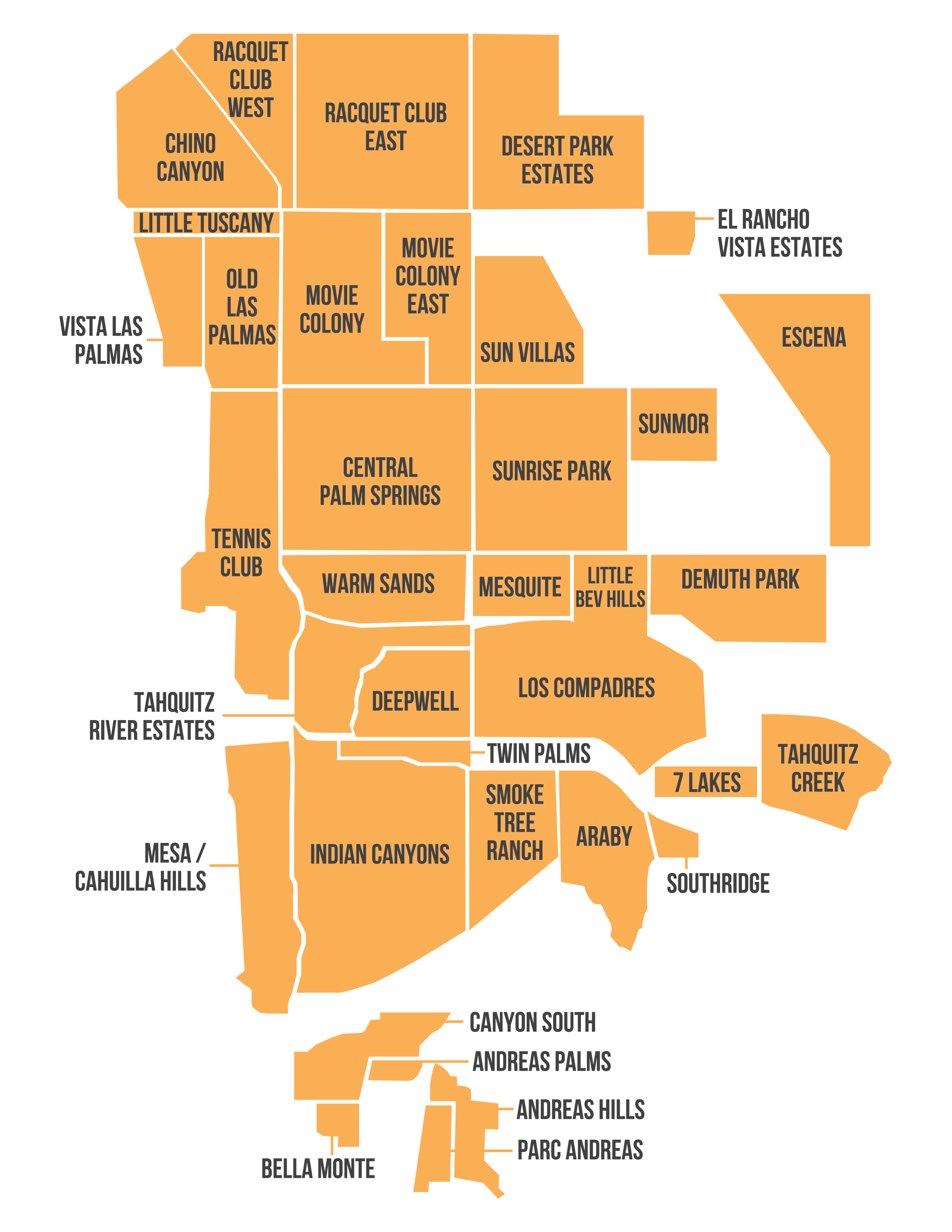 neighborhood map of Palm Springs
