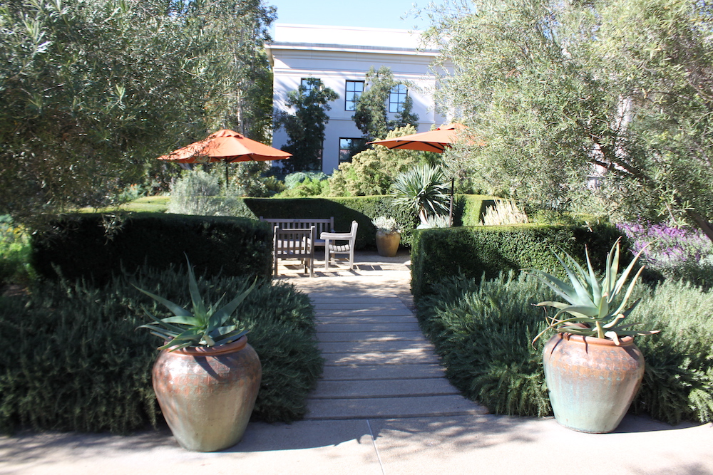 One of many alcove patios offering privacy